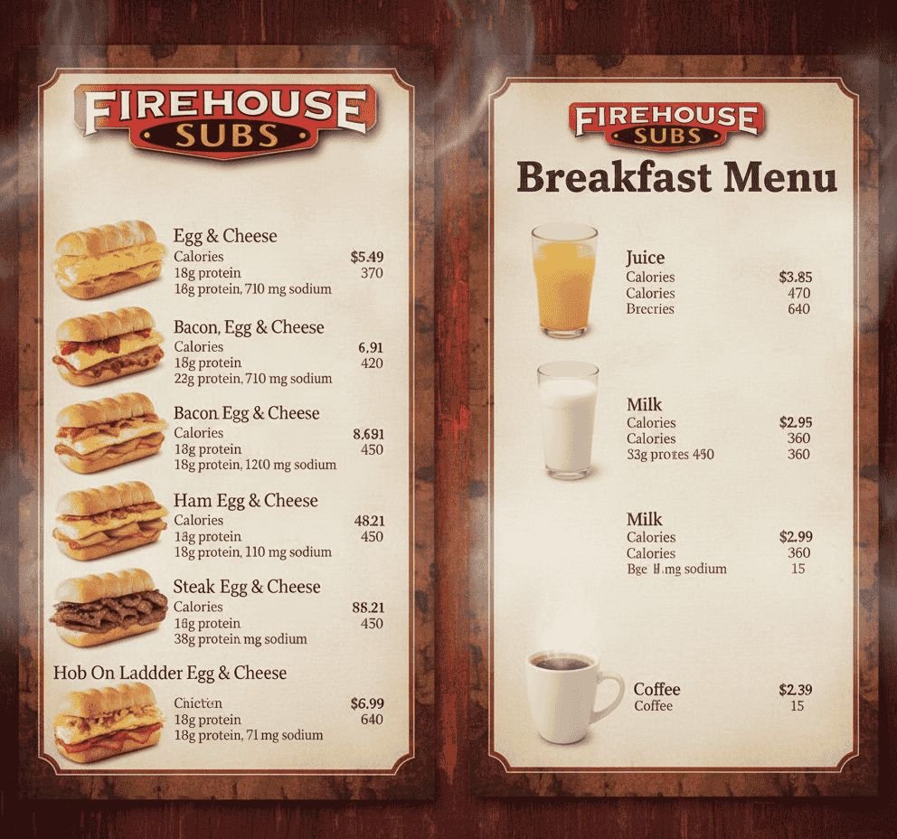 Firehouse Subs Breakfast Menu