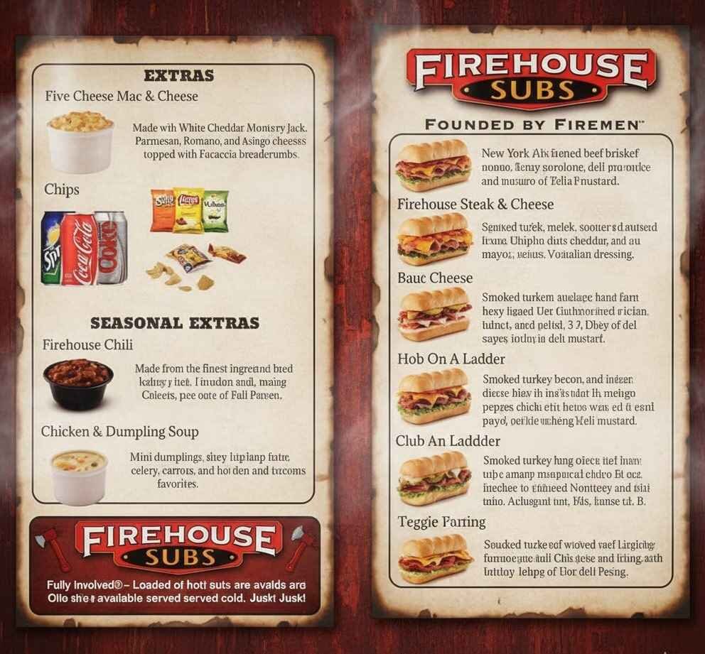 Firehouse Subs Food Truck Menu